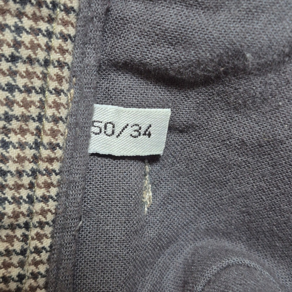 Ice Iceberg Gilmar Jogger Pants Mens 34 Brown Houndstooth Made in Italy - Picture 7 of 13